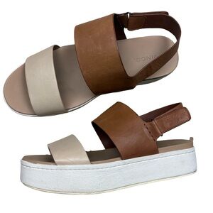 Vince Westport color block leather sandals minimalist